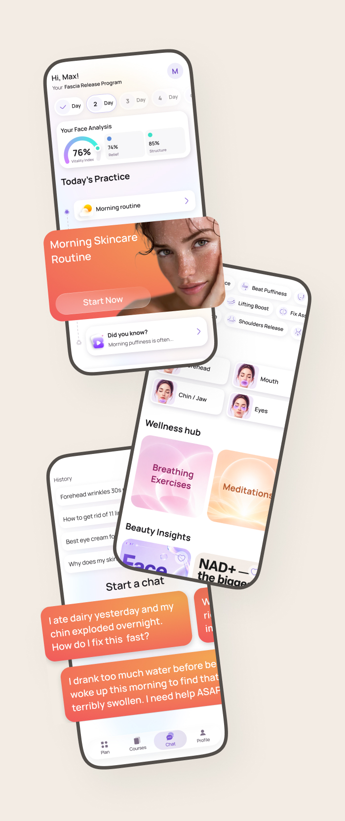 MaxBeauty app — Korean skincare methodology, daily routines and educational content